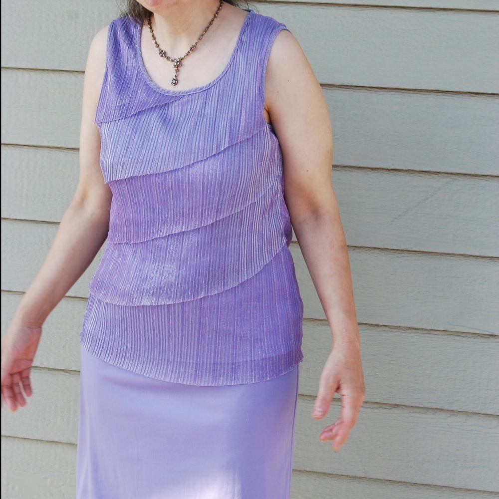 COPY - Lavender Layered Ruffle Tank Top
